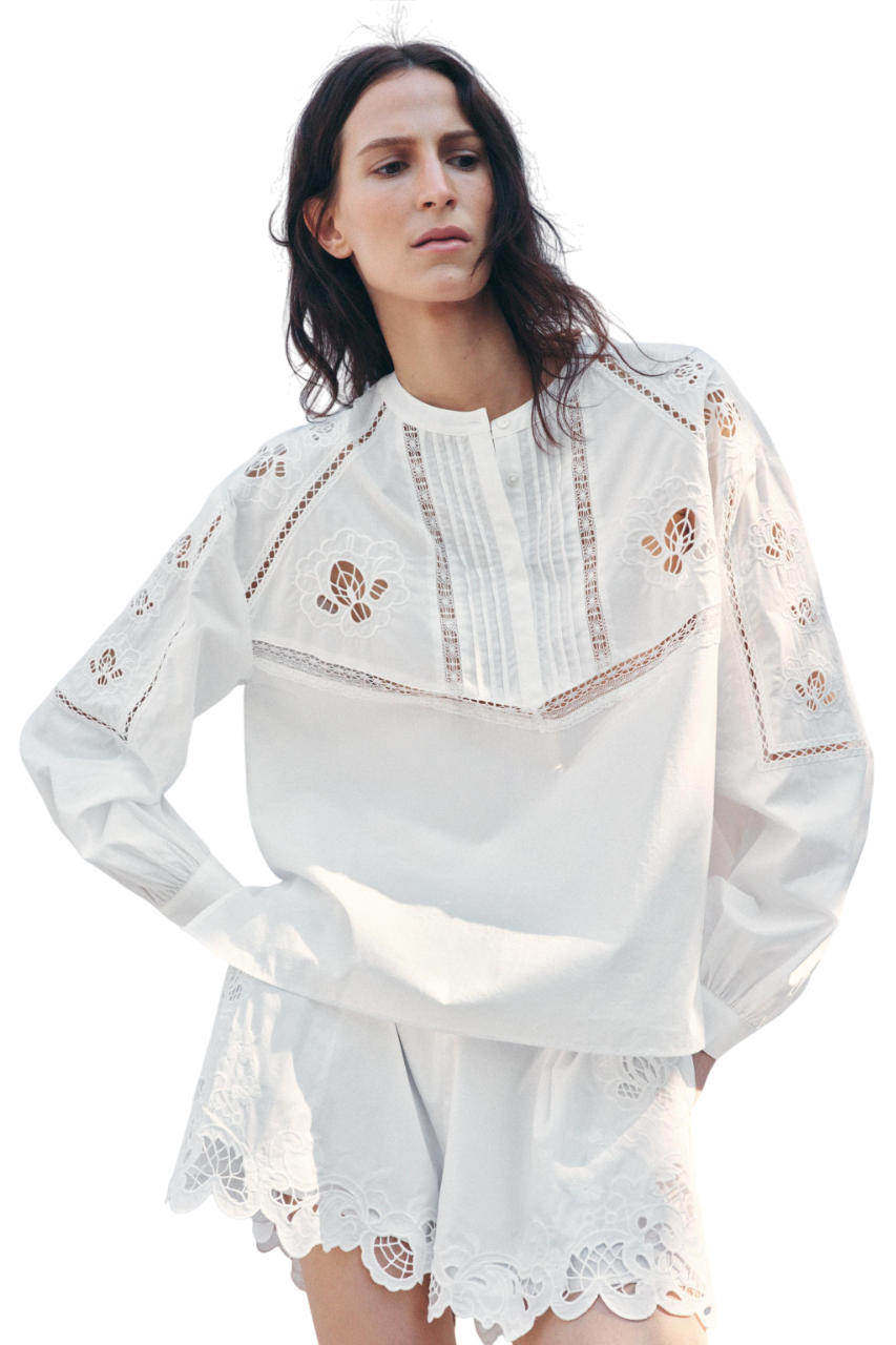 ZW COLLECTION OPENWORK BLOUSE