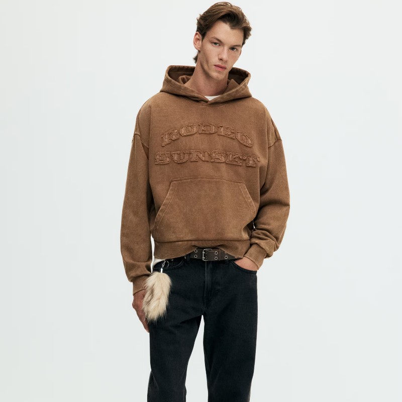 Oversized Fit Washed hoodie - Alternative view
