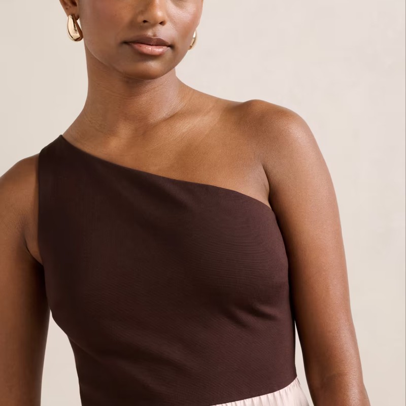 Olena Petite One Shoulder Midi Dress image 3